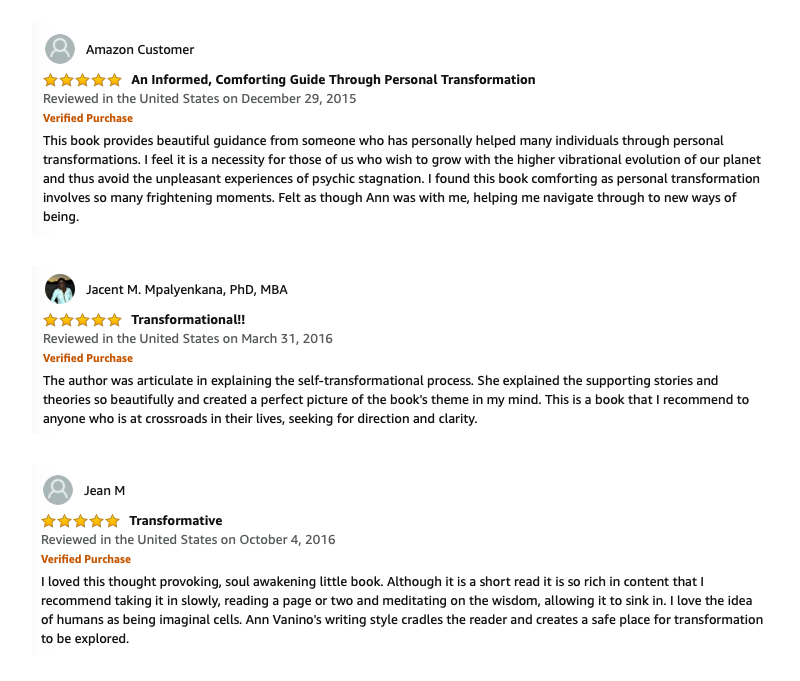 Reviews for Chrysalis, by Ann Vanino