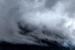 mountain obscured by clouds