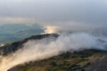 Fog obscuring mountains