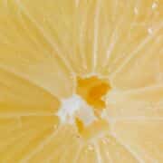 Close up of core of a lemon