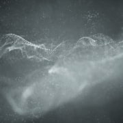 A beautiful microscopic photo of dust that is silvery gray.