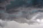 A gray overcast and cloudy sky