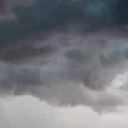 A gray overcast and cloudy sky